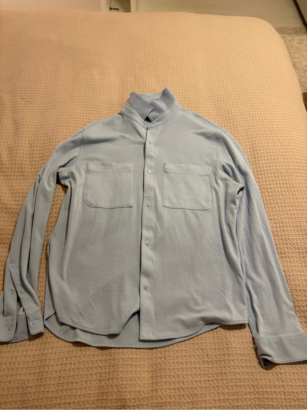 lululemon Light Blue Men's soft Button-Up Shirt with Collar